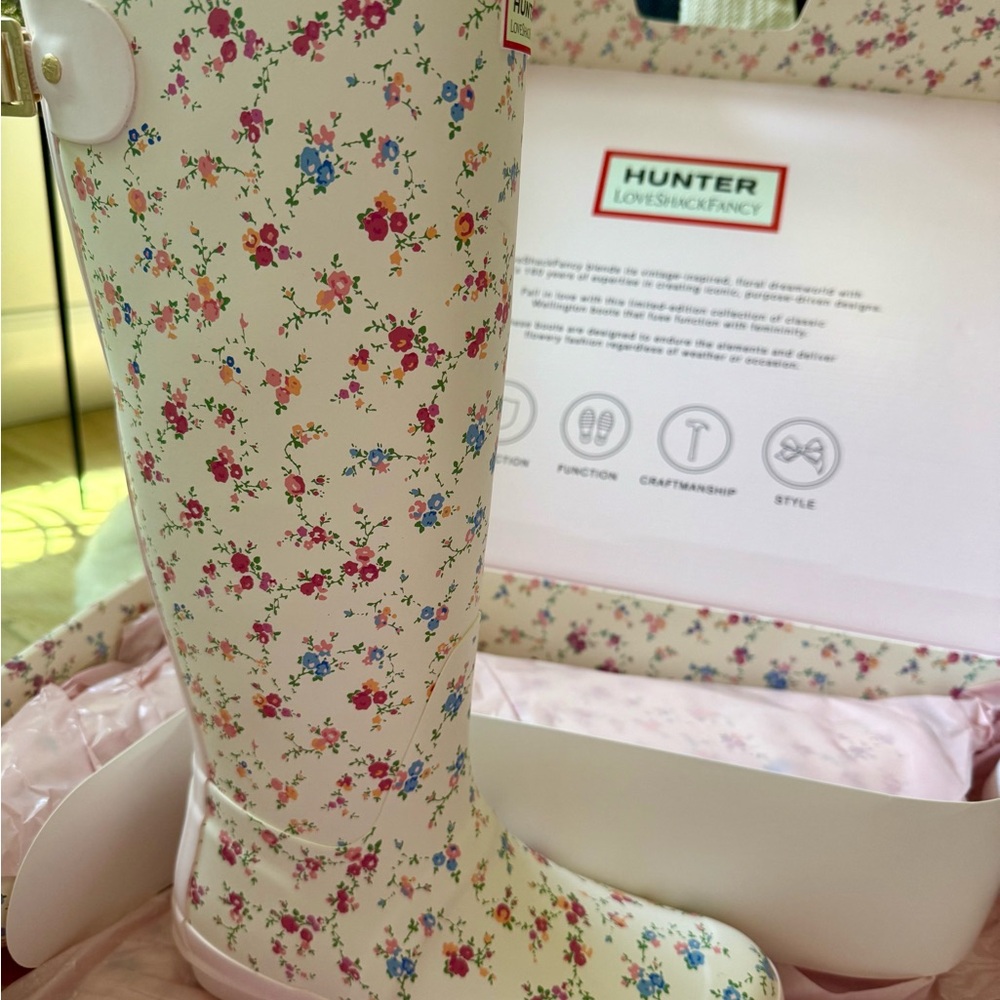 LoveShackFancy x Hunter Floral Rain Boots